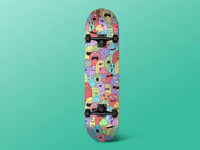 Skateboard Design adobe illustrator art board charac characters creative doodle design digital doodle drawing graphic design illustration skate skateboard vector