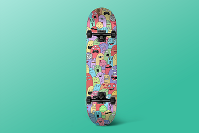 Skateboard Design adobe illustrator art board charac characters creative doodle design digital doodle drawing graphic design illustration skate skateboard vector
