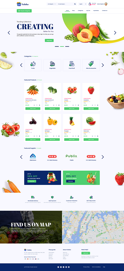 Ealaka Multivendor Store branding design ealaka illustration layout logo multivendor shopping store sote store template theme ui uiux web design