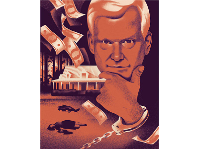 illustration for The New Yorker crime crimestory design detective illustration magazine vintage