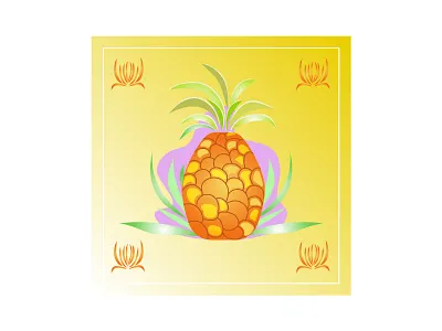 Pineapple 2d adobe illustrator design illustration pineapple vector
