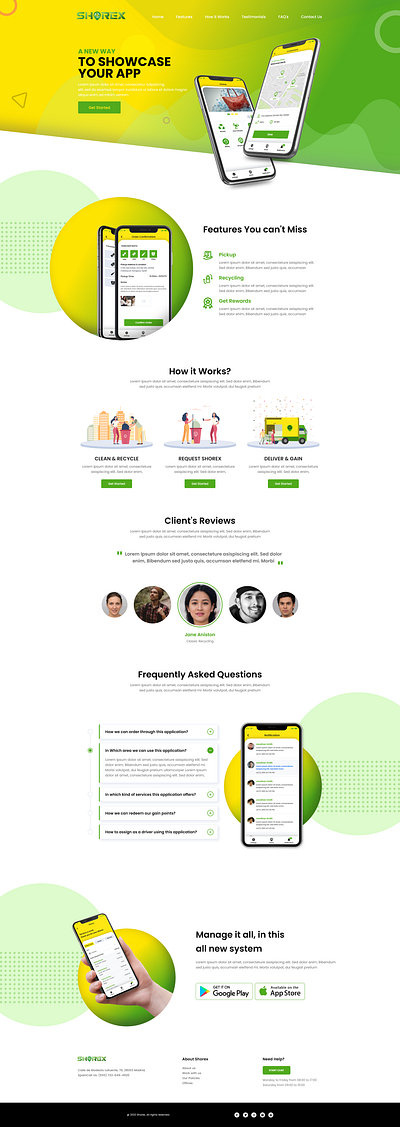 Shorex Application Intro Page app branding design graphic design illustration layout logo shore shorex application intro page template theme ui uiux web design