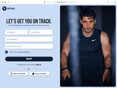 Workout Tracker App Sign Up Page Concept concept concept design sign up page ui