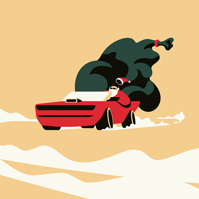 Santa's coming 2d character characterdesign illustration vector