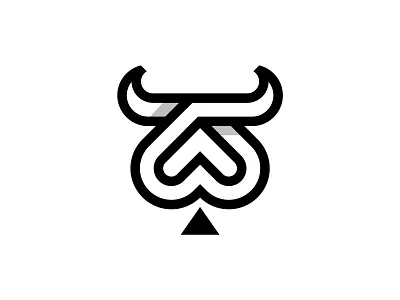 Ace Bull Logo ace animal branding bull bullhead card casino design entertainment game graphic design horn illustration logo logos play poker simple spade strong