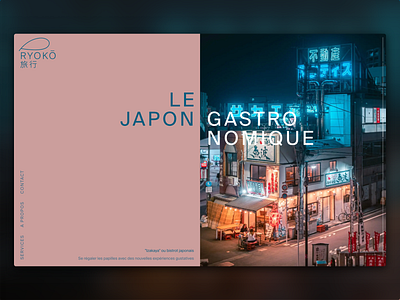 Ryoko agency carousel home japan layout navigation photo swiss travel ui ux website