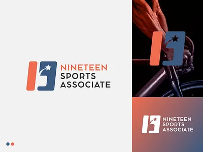 Logo Design - Nineteen Sports Associate 19 logo associate association athlete brand brand identity branding busniess design graphicdesign lettermark logo logo mark logotype modern logo sports sports logo