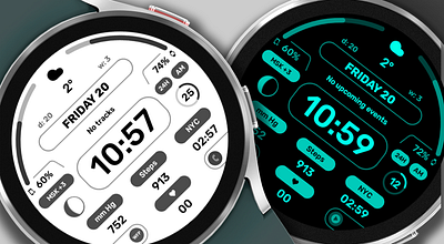 WFP 201 digital watch face for Wear OS design digital watch face galaxy watch galaxywatch5 illustration modern pixel watch samsung samsung watch ticwatchpro watch watch face