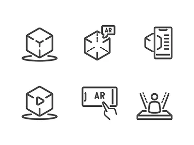 Augmented Reality Icon ar augmented reality design icon ui