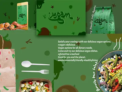 vegan restaurant logo & packaging. branding graphic design logo logo for restaurant vegan logo visual identity