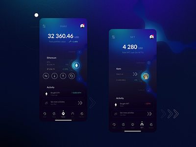 CRYPTO WALLET CONCEPT app crypto cryptocurrency cryptomarket design exchange gradient graphic design market nft market swap ui ux ux ui design wallet биржа криптовалюта криптокошелек