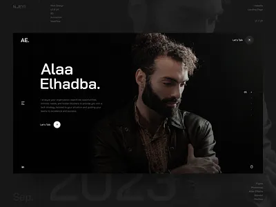 Personal Site 3d animation dark interactive landingpage minimalism personal ui web webdesign