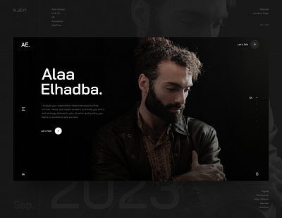 Personal Site 3d animation dark interactive landingpage minimalism personal ui web webdesign