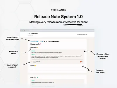 Release Note System 1.0 app app launch branding design development illustration launch minimal new updated notes release notes release notes system software development software launch system system updated typography ui ui design vector