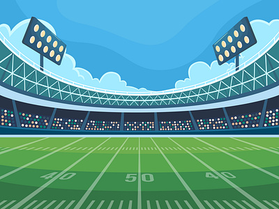 Stadium Illustration graphic design illustration stadium superbowl