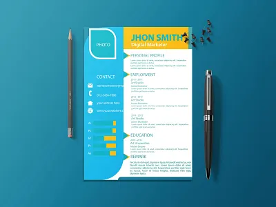 Professional Resume and Mockup template design graphic design mockup professional reume resume template