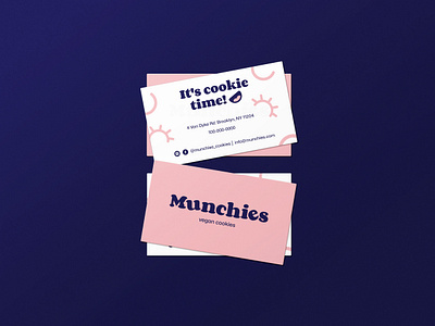 Munchies // Business card 🍪 brand branding business card business card design cookie business card cookie logo cookie logo design cookie shop cookies food graphic design logo design logo designer minimalism sweet vegan cookie visual identity