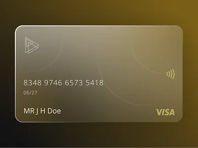 Gold Credit Card design figma graphic design logo typography ui ux