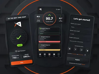 Performance tracker americanfootball darkmode figma mobiledesign performance skeumorphism sports tracker ui uidesign ux uxdesign webdesign website