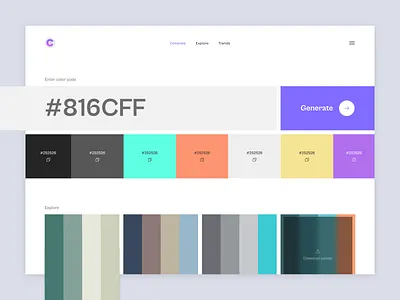 Color generator color generator design product design ui uiux ux uxui