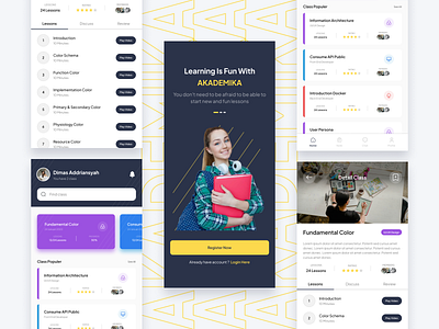 Akademika - Learning and Discuss Platform course course online design discuss indonesia learn learn and discuss learn app learning learning app mobile ui