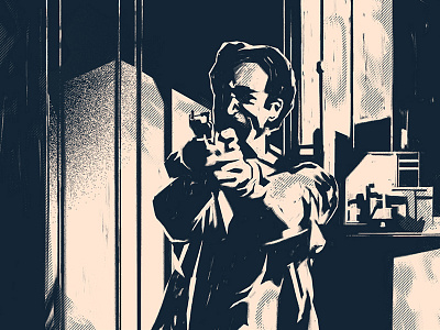 Pulp Fiction Open Title - Style Frame 06 2danimation illustration mgcollective motion design motiondesignschool motionlovers