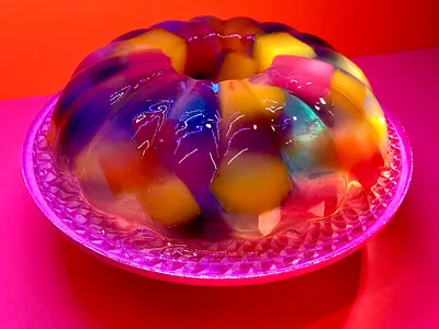 Jolly Jello - Marie-Antoinette edition cake design food fooddesign gelatine jelly opacity orange photo photography pink setdesign