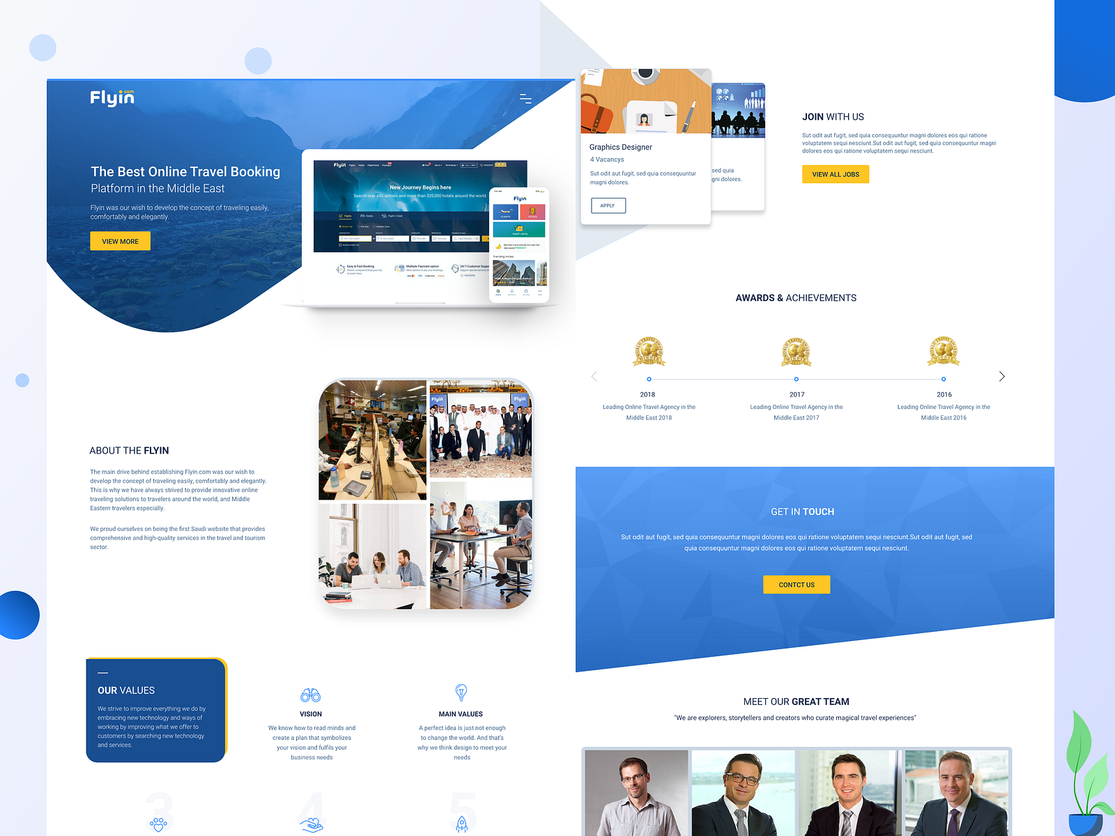 Travel Company Web Template by B Lakshman Kumar on Dribbble