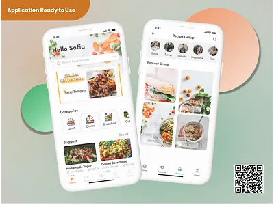 Ultimate Recipes App flutter 3.0 Cooking app Android and IOS 3d graphic design recipes application restaurant ui