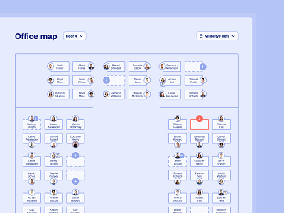 Desk layout for the office management system desk layout map office management ui usability web app