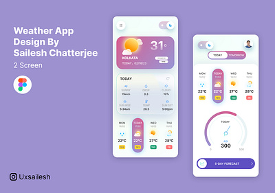 Weather app UI design ui weather app