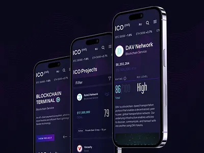 ICO Project — Mobile Version design ico interface product uxui wallet