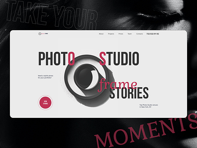 Photostudio website art clean concept design desktop ecommerce figma image minimal page photo picture promo studio ui ux web web design