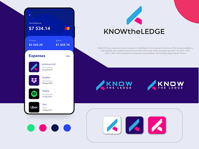 KNOW the LEDGE graphic design logo