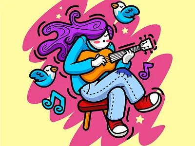 musician illustration cartoon illustration design funny illustration vector vector illustration