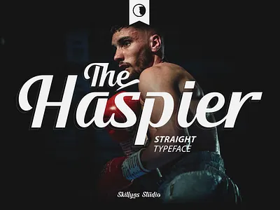 The Haspier Straight Script Font bold branding calligraphy classic design font graphic design illustration logo modern script font vector
