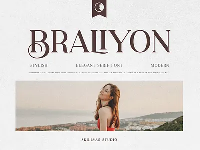 Braliyon an Elegant Font branding design font graphic design illustration illustrator logo ui ux vector