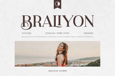 Braliyon an Elegant Font branding design font graphic design illustration illustrator logo ui ux vector