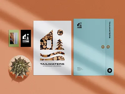 Tailwaters Community Development Branding block shapes branding colorado commercial real estate graphic design homes housing illustration lines logo mountain town real estate vector