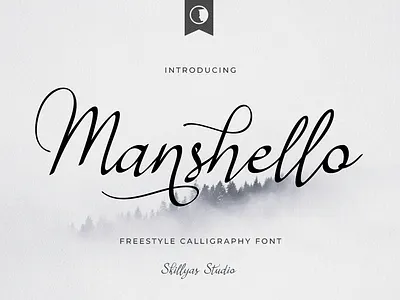 Manshello Freestyle Handwritten Font art branding design font graphic design illustration logo ui ux vector