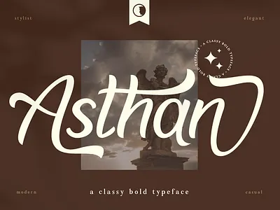 Asthan Classy Bold Typeface art branding design display font graphic design illustration logo ui ux vector