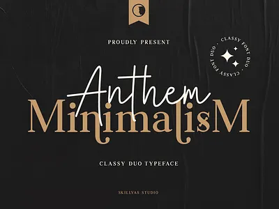 Anthem Minimalism Font Duo branding design font graphic design illustration illustrator logo ui vector