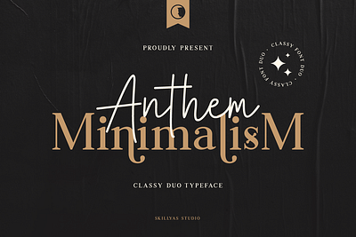 Anthem Minimalism Font Duo branding design font graphic design illustration illustrator logo ui vector