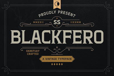 Blackfero Vintage Serif Font art branding design graphic design illustration logo sans serif ui ux vector