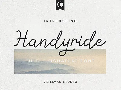 Handyride Lovely Handwritten Font branding design graphic design illustration illustrator logo ui ux vector