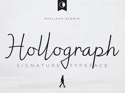 Hollograph Signature Font art branding design graphic design illustration logo signature font ui ux vector