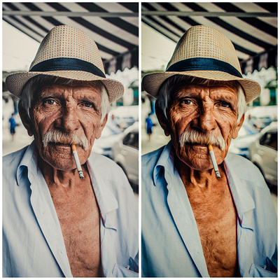 Photo Stylized oil edit Series #1 "Older man" portrait