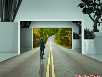 Road to Frame composition design graphic design manipulation