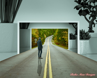 Road to Frame composition design graphic design manipulation