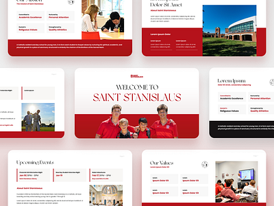 Pitch Deck for a Catholic School branding branding design catholic deck deck design elegant pitch pitch deck powerpoint powerpoint design presentation presentation design red school school branding school design white